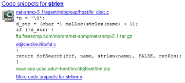 google code snippet