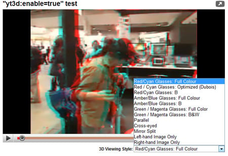 YouTube Testing 3D Vidoes