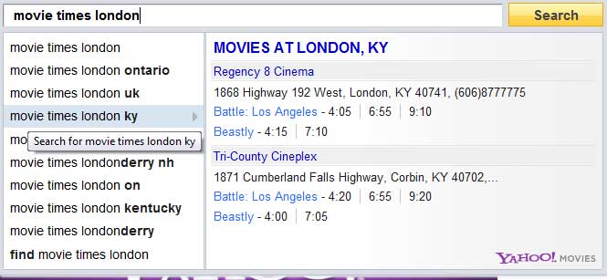 Yahoo-direct-movie-times