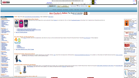 Amazon.com's Homepage in 2006