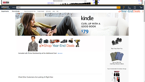 Amazon.com's Homepage in 2015