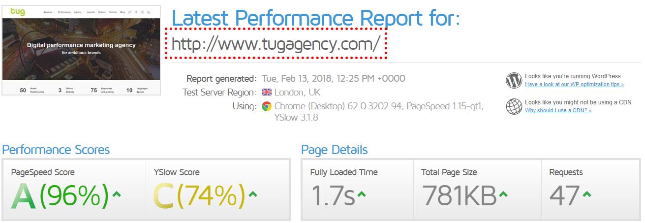 Page Speed Test