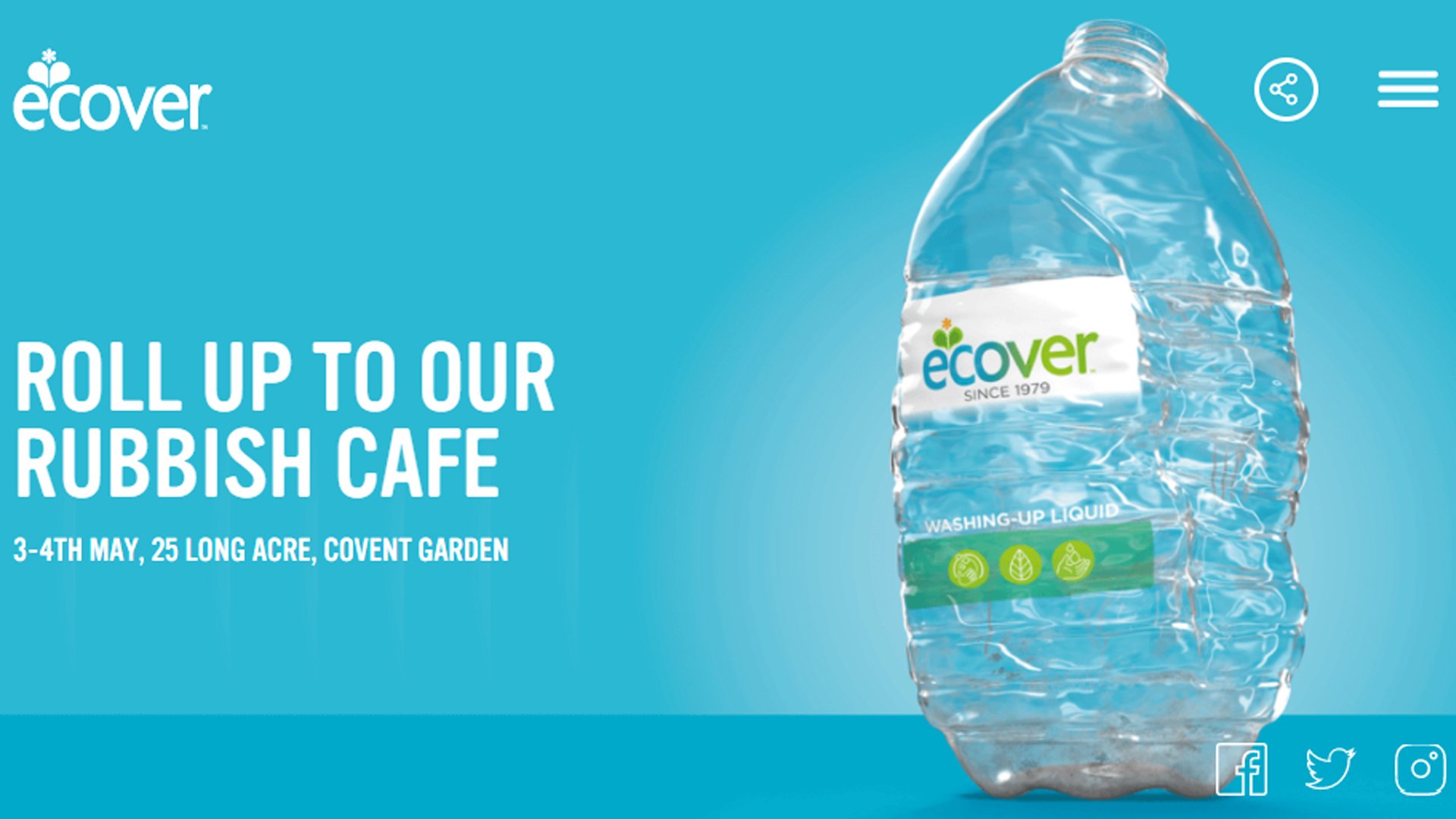 Ecover rubbish cafe