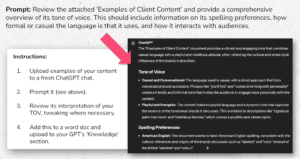 TOV generator chatgpt